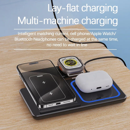 Stylish 3-in-1 Fast Charging Stand without Cables