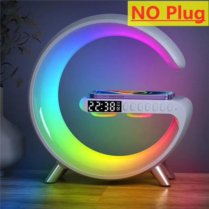 Aurora Station: Cargador inalámbrico con luces RGB y sistema de alarma